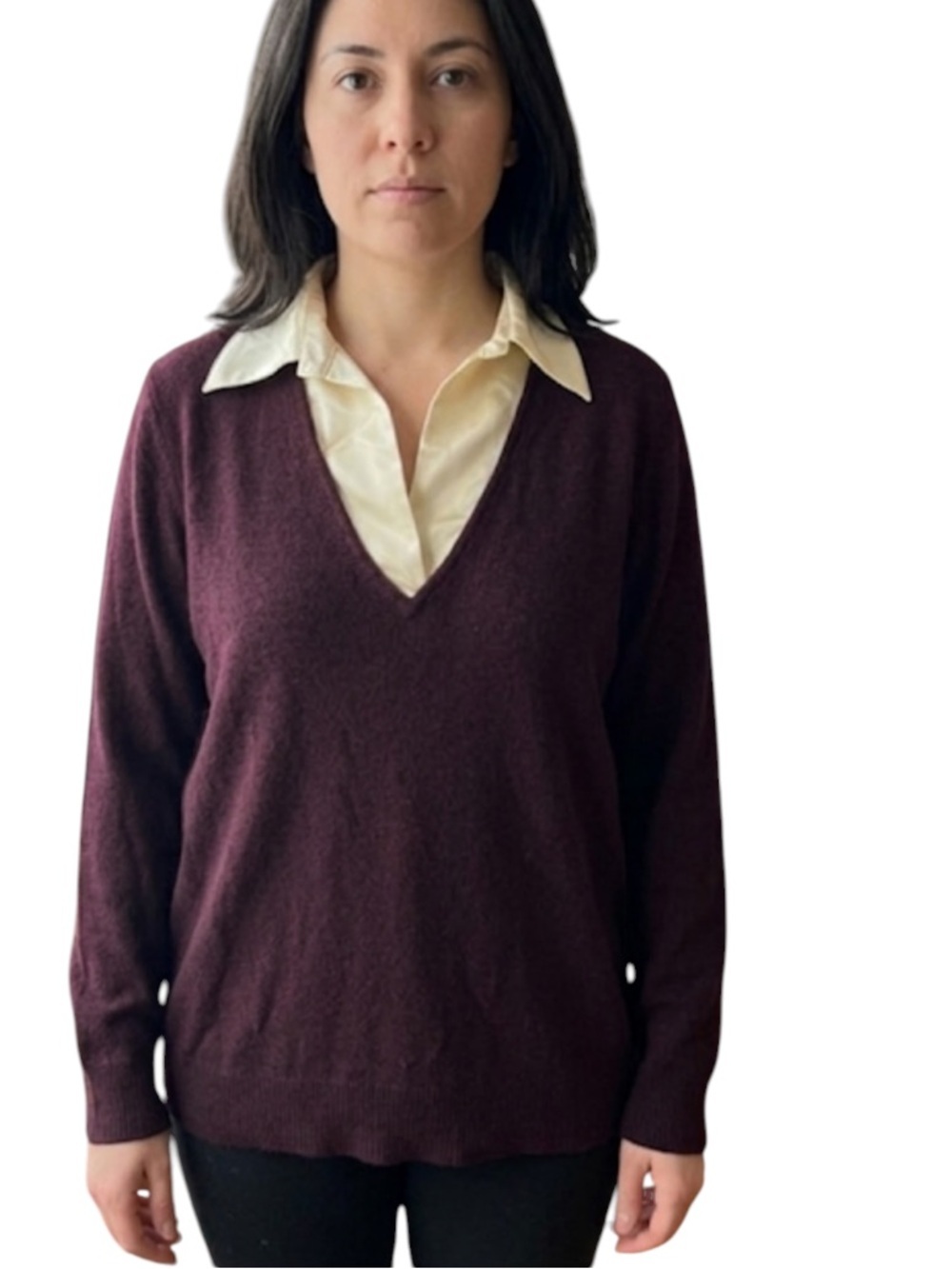 Ralph Lauren Deep Burgundy V-Neck Sweater size 2X